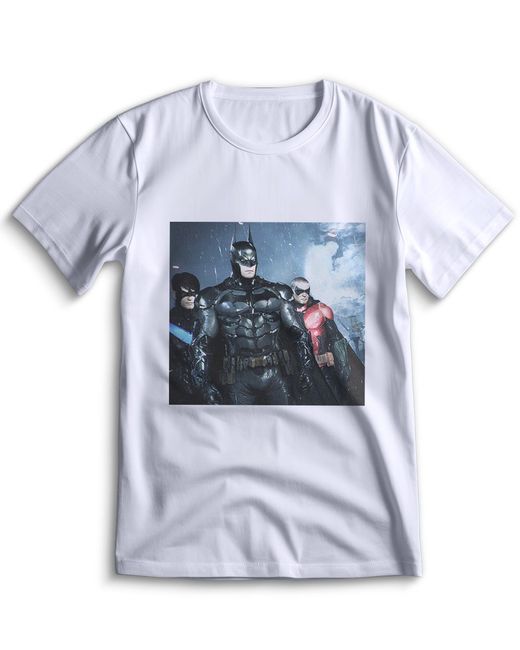 Top T-shirt Футболка Бетмен Рыцарь Аркхэма Batman Arkham Knight 0033 белая S