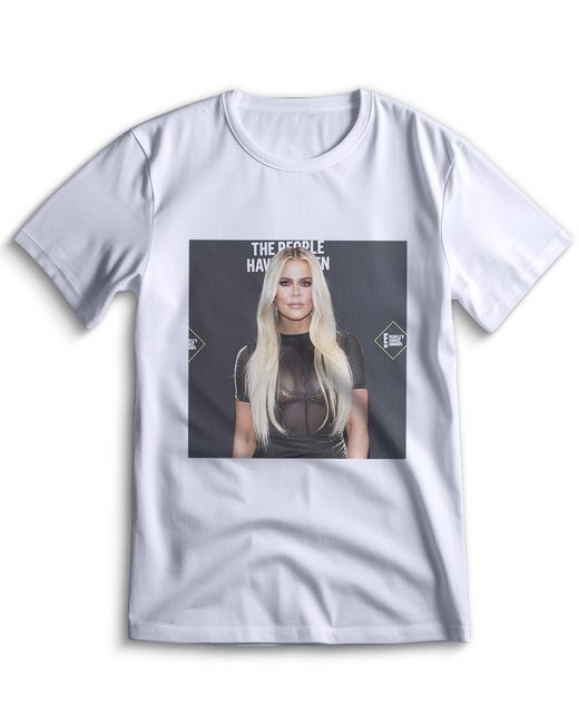Top T-shirt Футболка Хлоя Кардашьян Khloe Kardashian 0071 белая M