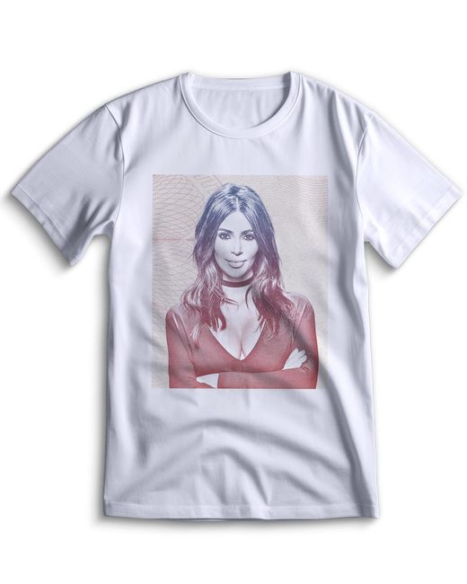 Top T-shirt Футболка Ким Кардашьян Kim Kardashian 0031 белая S