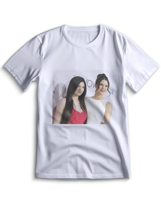 Top T-shirt Футболка Кендалл Дженнер Kendall Jenner 0037 белая 3XS