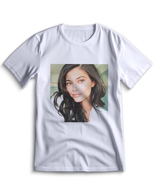 Top T-shirt Футболка Кайли Дженнер Kylie Jenner 0098 белая XL