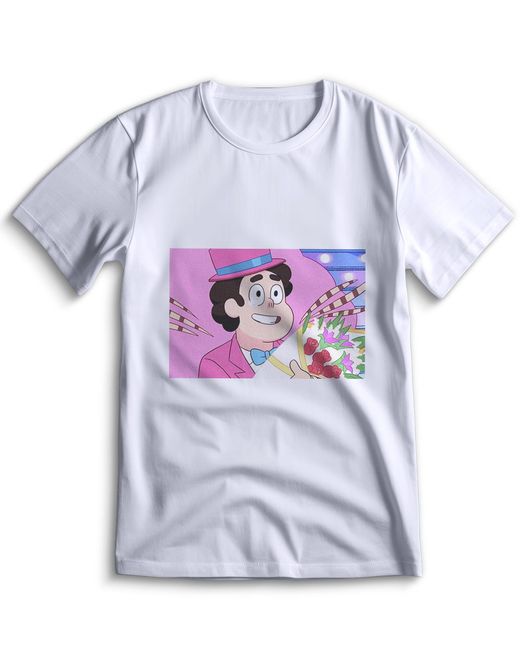 Top T-shirt Футболка Steven Universe Вселенная Стивена 0049 белая XXS