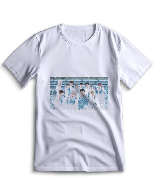 Top T-shirt Футболка Treasure k-pop Трежер сокровище кей-поп 0011 белая 3XS