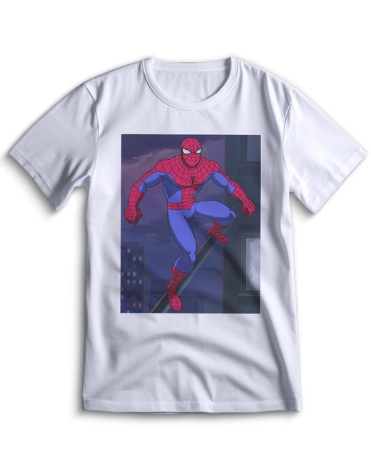 Top T-shirt Футболка человек паук 1994 Spider man Питер Паркер Паучок 0101 белая S