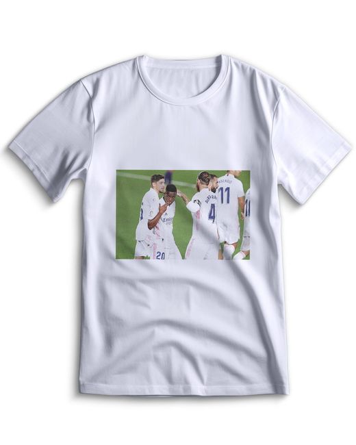 Top T-shirt Футболка Real Madrid Реал Мадрид 0027 белая XXS