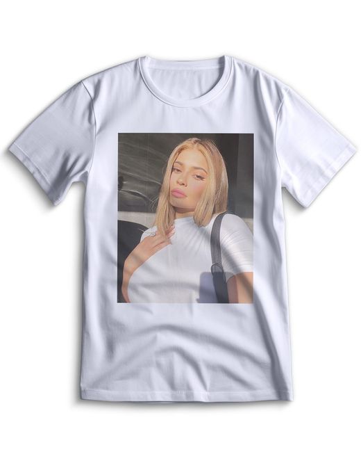 Top T-shirt Футболка Кайли Дженнер Kylie Jenner 0118 белая XS