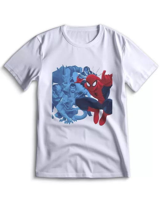 Top T-shirt Футболка человек паук 1994 Spider man Питер Паркер Паучок 0100 белая XXS