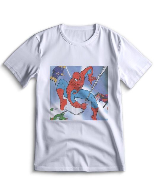 Top T-shirt Футболка человек паук 1994 Spider man Питер Паркер Паучок 0096 белая XL