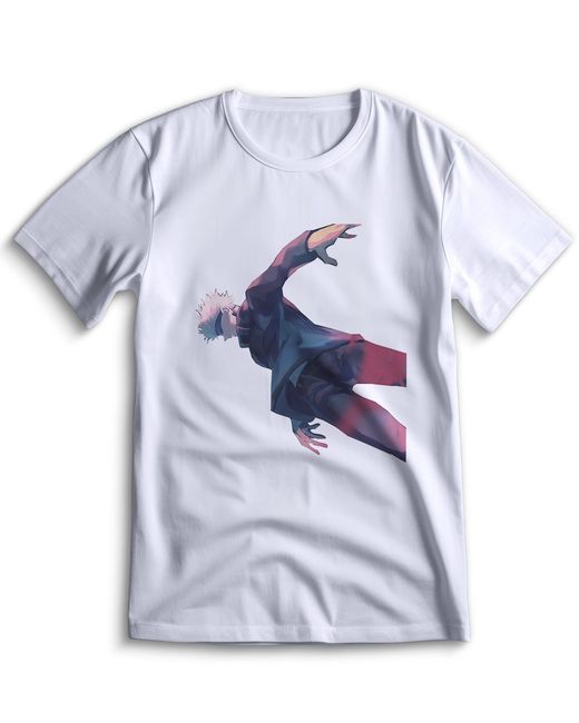 Top T-shirt Футболка Магическая Битва 0241 белая XL