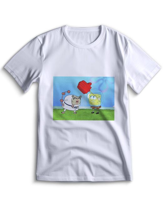 Top T-shirt Футболка Губка Боб 0050 белая XS