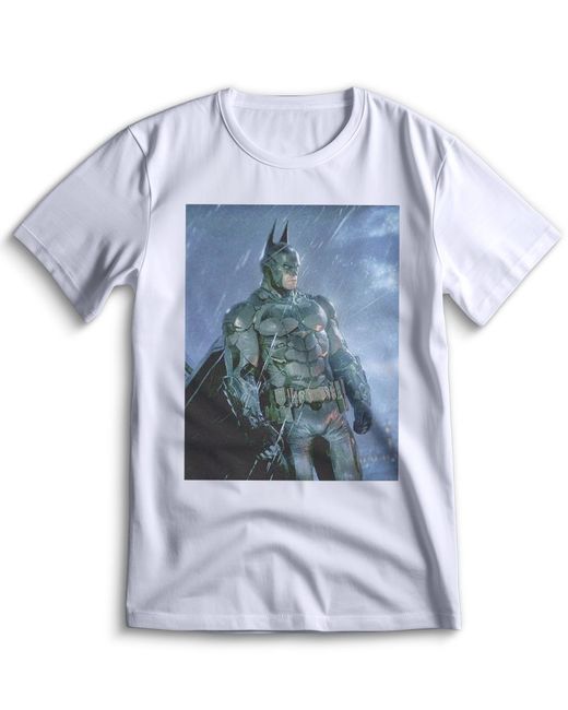 Top T-shirt Футболка Бетмен Рыцарь Аркхэма Batman Arkham Knight 0103 белая XS