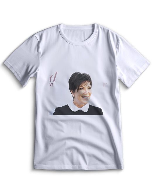 Top T-shirt Футболка Крисс Дженнер Kris Jenner 0081 белая 3XS