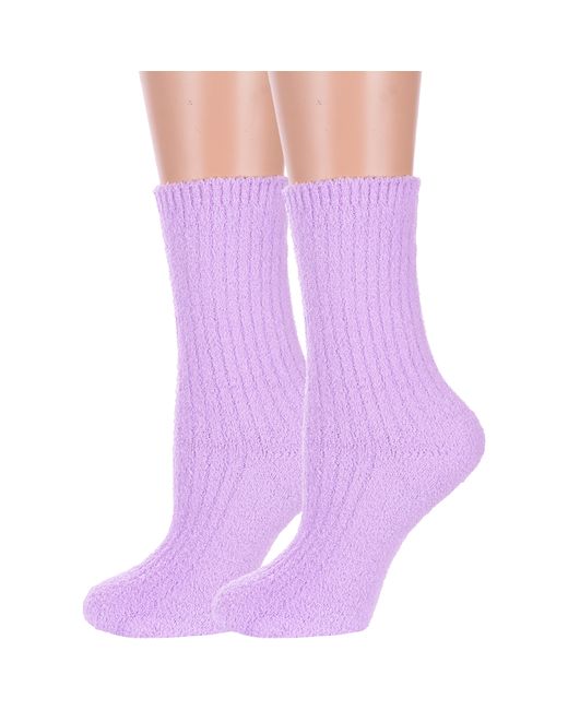 Hobby Line Комплект носков женских 2-Нжмп2280 фиолетовых 2 пары
