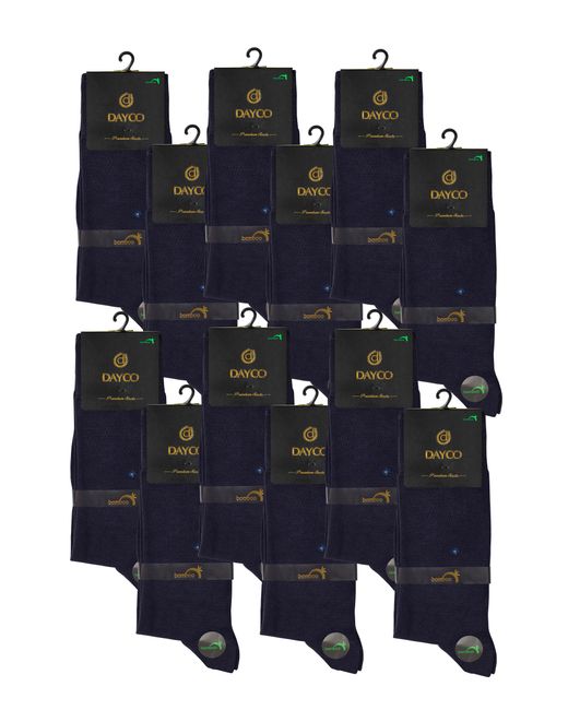Dayco Комплект носков мужских 007 из бамбукахлопок тёплые набор 12 синих пар
