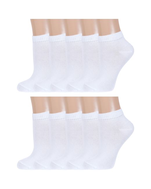 Борисоглебский трикотаж Комплект носков женских 10-6С72 белых 10 пар