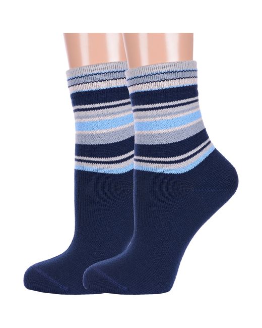 Lorenzline Комплект носков женских 2-В19 синих 2 пары
