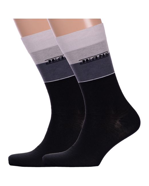 Lorenzline Комплект носков мужских 2-В21 черных 2 пары