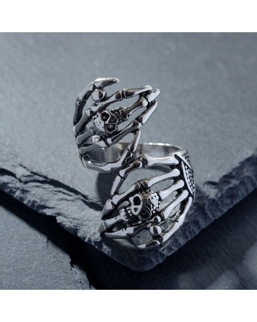 Queen Fair Кольцо на фалангу пальца из бижутерного сплава Перстень череп костях