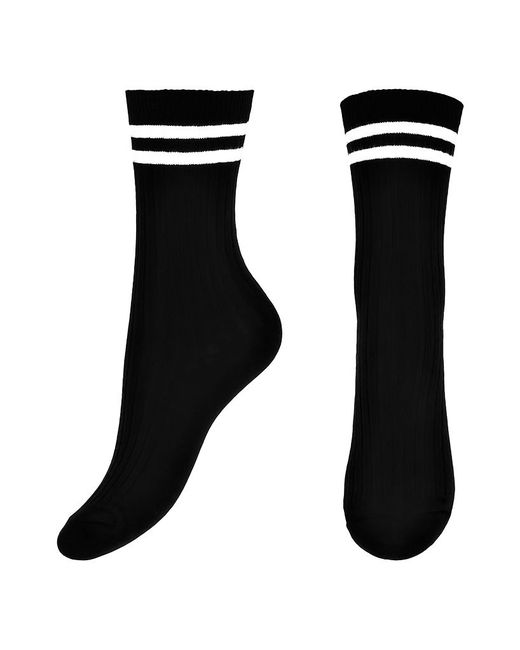 Socks Носки хлопок черные с полоской р универсальный