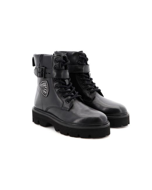 Blauer Ботинки F3EVA01-LEA черные
