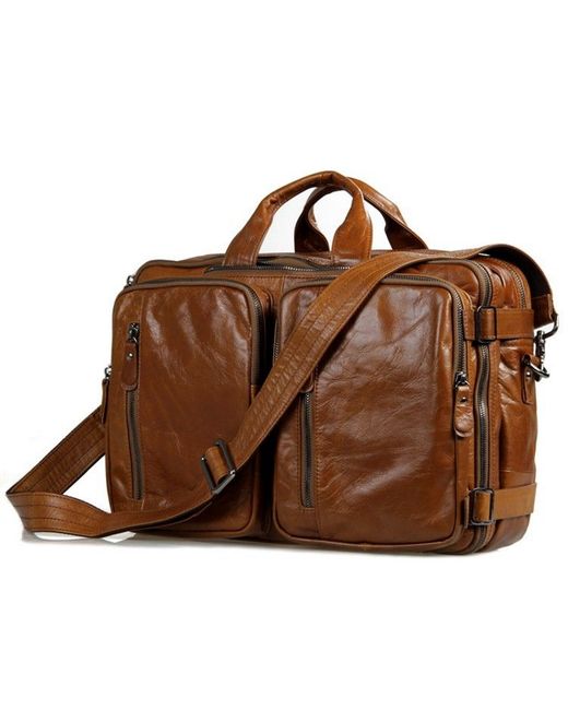 Кошелькофф сумка рюкзак из натуральной кожи светло-
