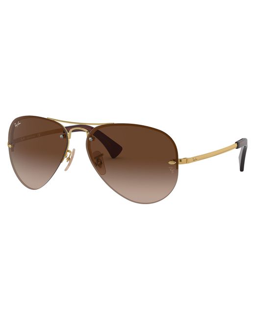 Ray-Ban Солнцезащитные очки унисекс Highstreet RB 3449 001/13 59 коричневые