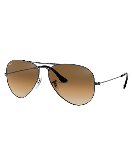 Ray-Ban Солнцезащитные очки унисекс Aviator RB 3025 004/51 58 коричневые