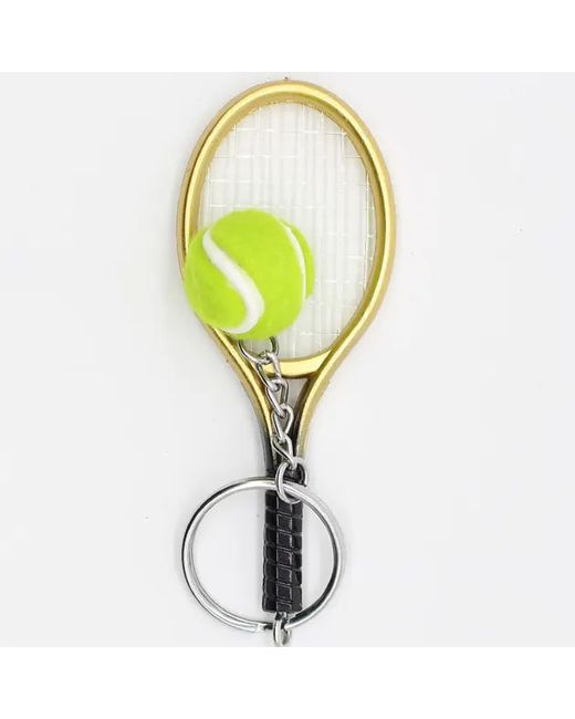 Taan Брелок унисекс Keychain Mini Racket gold