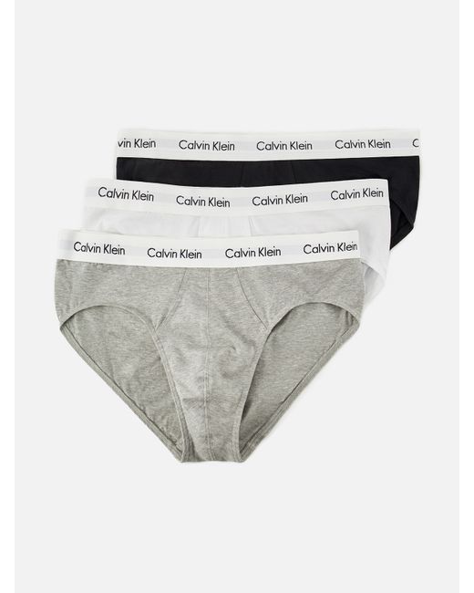 Calvin Klein Комплект трусов мужских белых серых черных