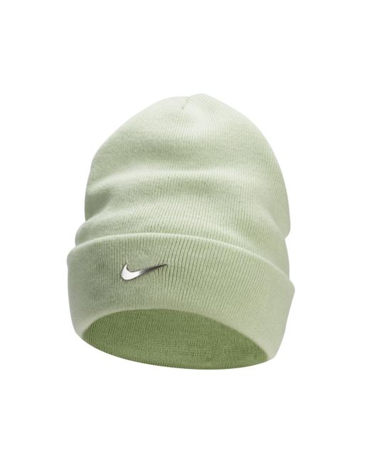Nike Шапка бини U Peak Standard Cuff Metal Swoosh Beanie зеленая one
