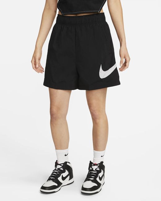 Nike Cпортивные шорты Essntl Wvn Hr Short Hbr черные XS