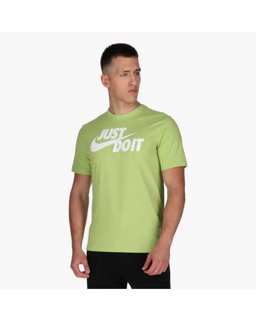 Nike Футболка Nsw Tee Just Do It Swoosh зеленая XL