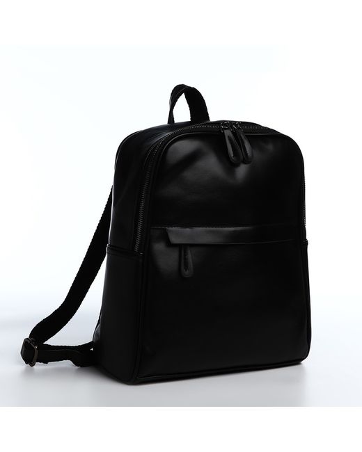 Sima-land Сумка-рюкзак leather черная 27х10х32 см