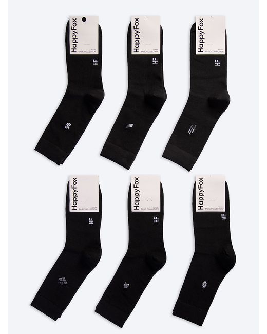 HappyFox Комплект носков мужских HFET7000 черных 6 пар