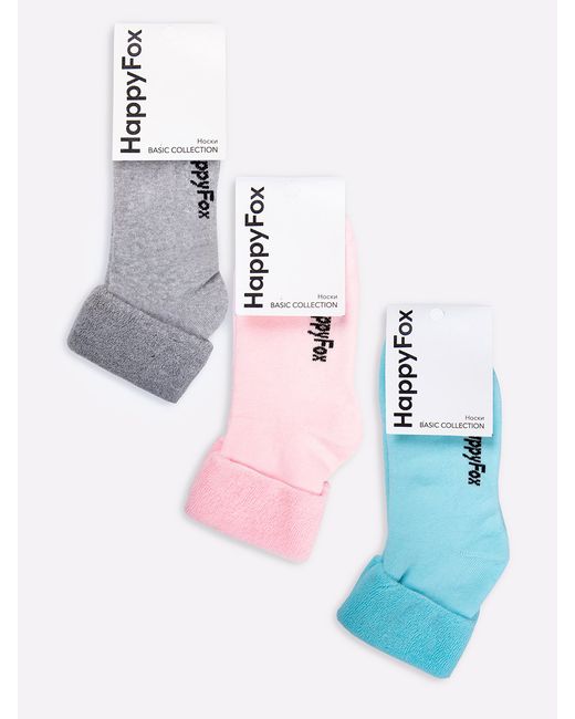 HappyFox Комплект носков женских HFET10002NB разноцветных 3 пары