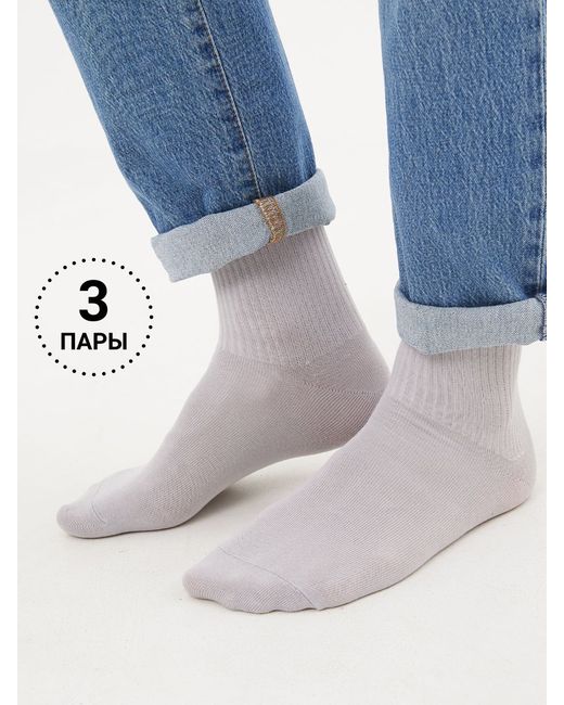 Dzen&Socks Комплект носков унисекс ssp-3-1color серых 27 3 пары