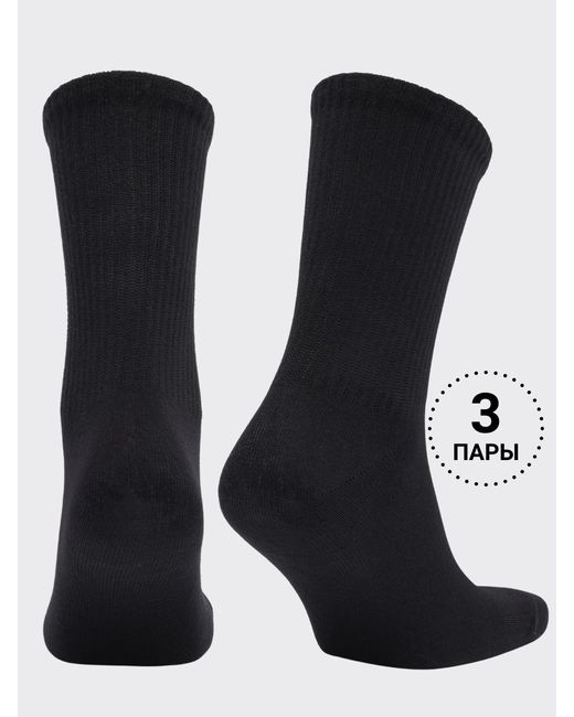 Dzen&Socks Комплект носков унисекс ssp-3-1color черных 3 пары