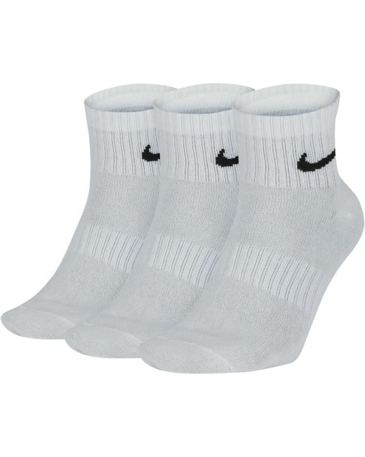 Nike Комплект носков унисекс Everyday Lightweight Ankle белых 3 пары