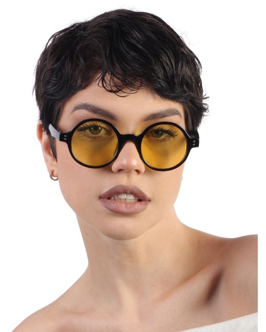 Pretty Mania Солнцезащитные очки унисекс ANG517 желтые