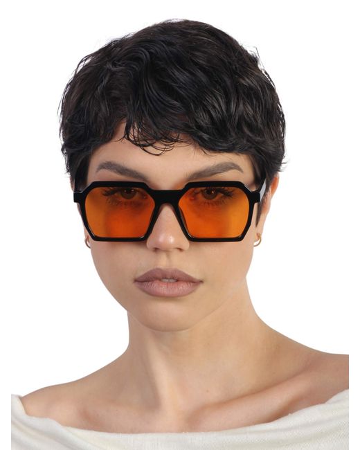 Pretty Mania Солнцезащитные очки унисекс ANG512 оранжевые