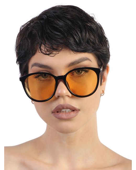 Pretty Mania Солнцезащитные очки унисекс ANG504-1 желтые