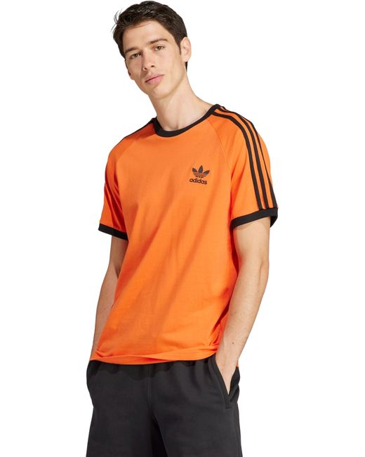 Adidas Футболка унисекс T-shirt 3-STRIPES TEE оранжевая
