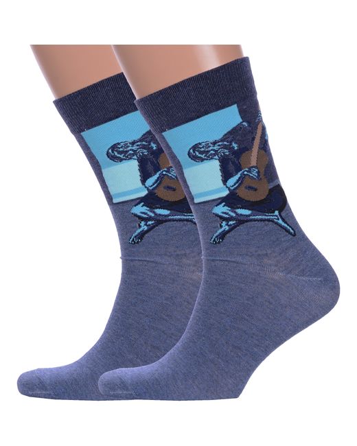 Hobby Line Комплект носков унисекс 2-нарт синих one 2 пары