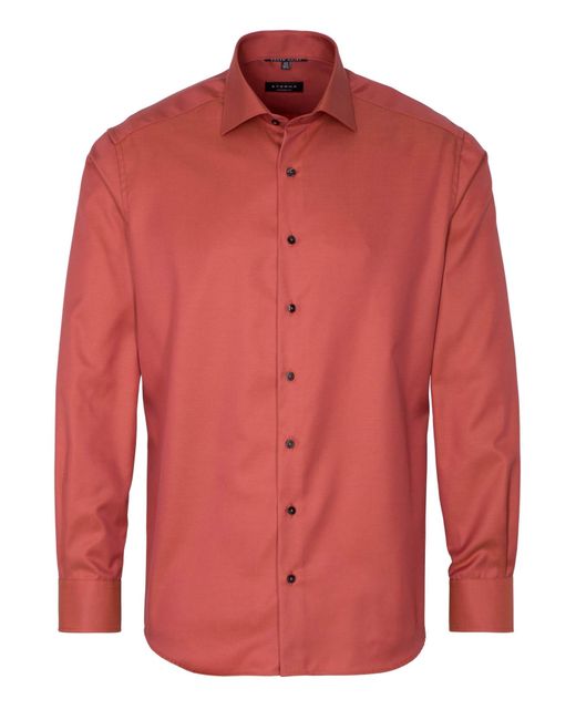 Eterna Рубашка мужская 8817-57-X18K оранжевая