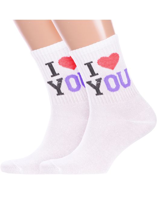 Hobby Line Комплект носков унисекс 2-нус80159-51-17-04 белых 2 пары