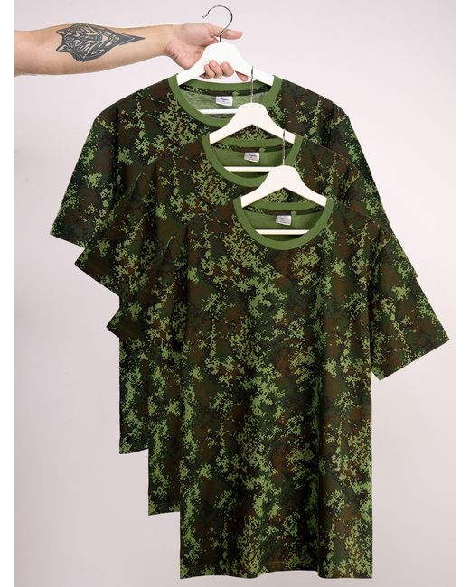 HappyFox Комплект футболок мужских HF9113N зеленых 60 RU 3 шт.