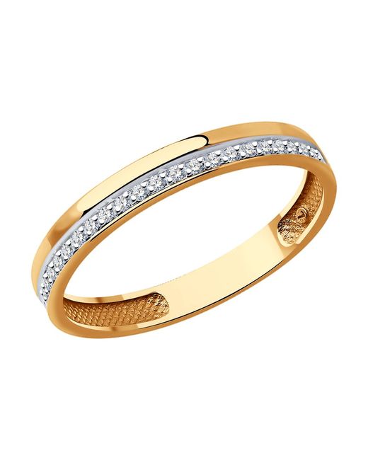 SOKOLOV Diamonds Кольцо обручальное из красного золота р. 165 бриллиант