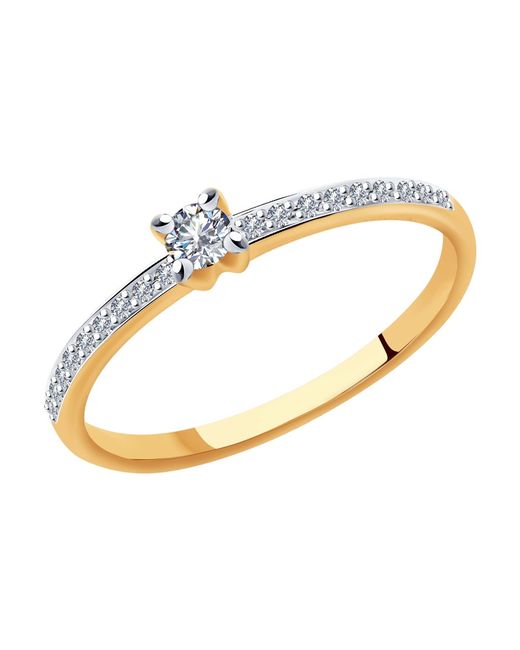SOKOLOV Diamonds Кольцо помолвочное из желтого золота р. 1011914 бриллиант
