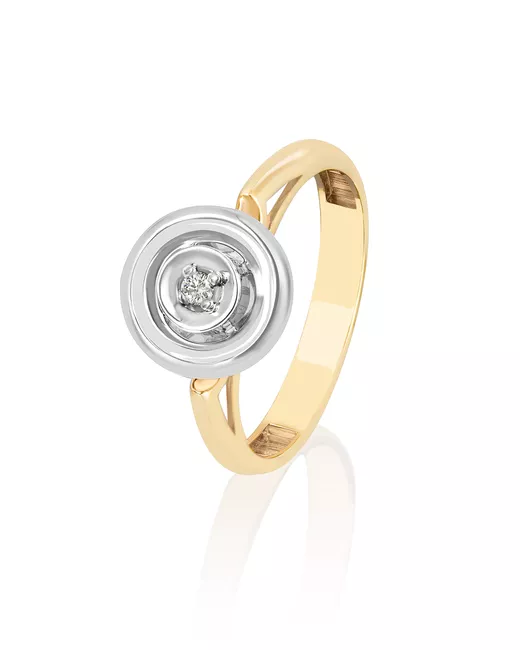 Gatamova Кольцо обручальное из желтого золота р. 09к13317 бриллиант