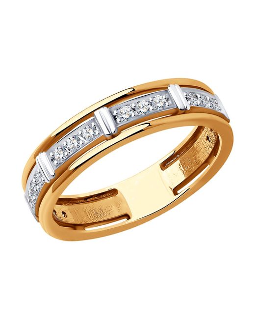 SOKOLOV Diamonds Кольцо обручальное из красного золота с бриллиантом р.